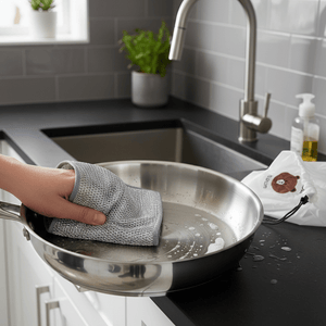 Combo Deal – 2 Pcs Metal Wire Cleaning Cloths with 1 Bear Design Food Cover Packet - Furnixs Shop