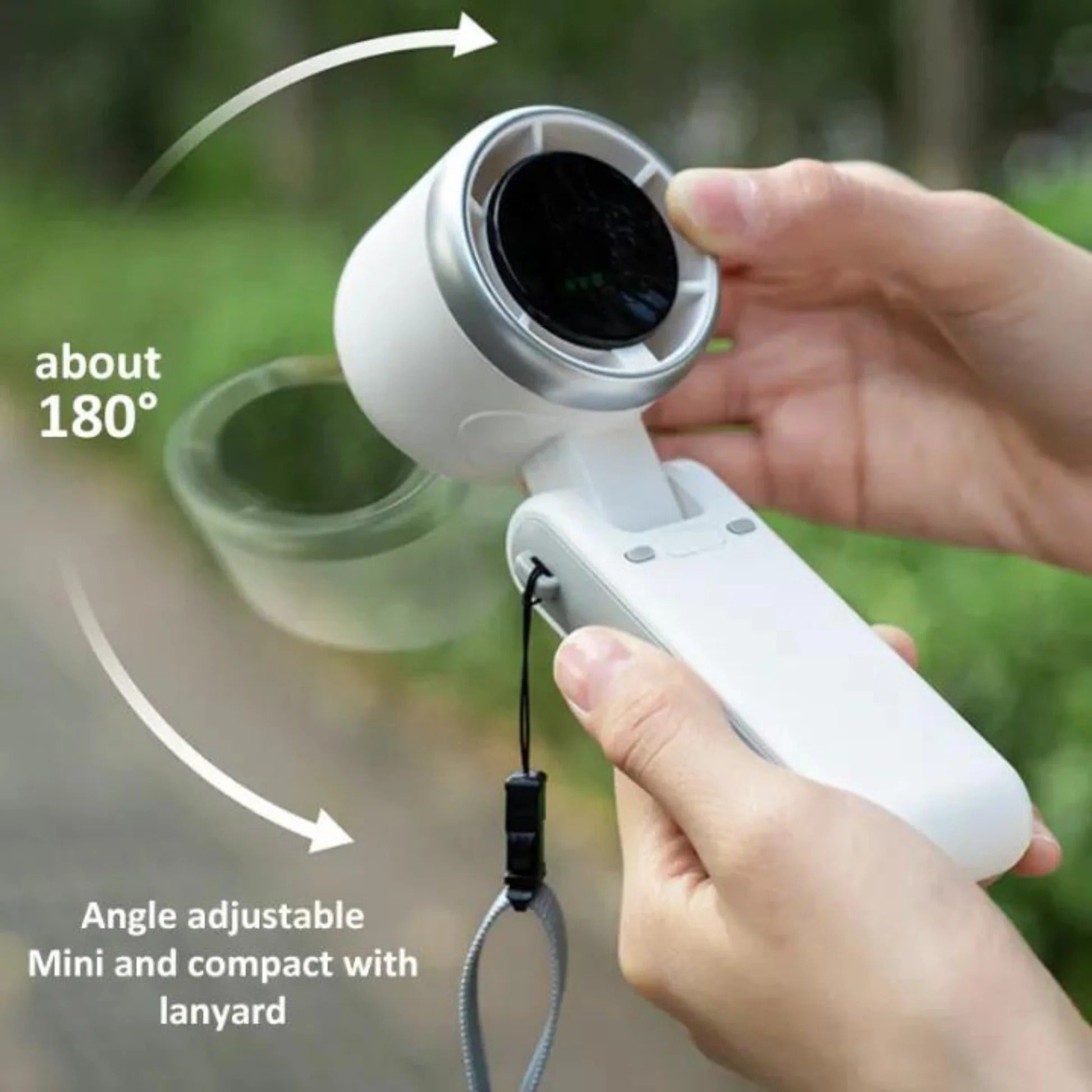 Handheld Folding Turbo Fan With 5 Speed Adjustment Portable Rechargeable Cooling Device - Furnixs Shop