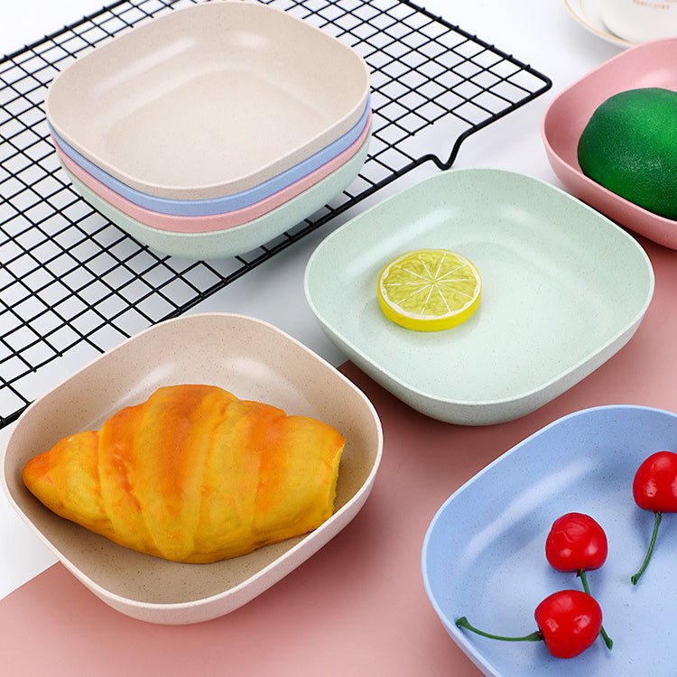 Plate Set Pack of 10 – Plastic Split Bone Dish Plates with Holder - Furnixs Shop