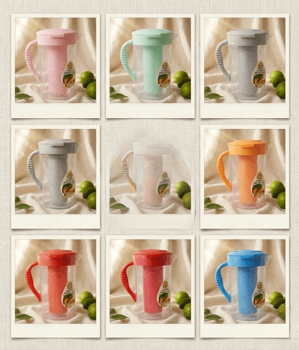 Premium 2.8 Liter Water Jug with 6 Glasses – Unbreakable Plastic Drinkware - Furnixs Shop