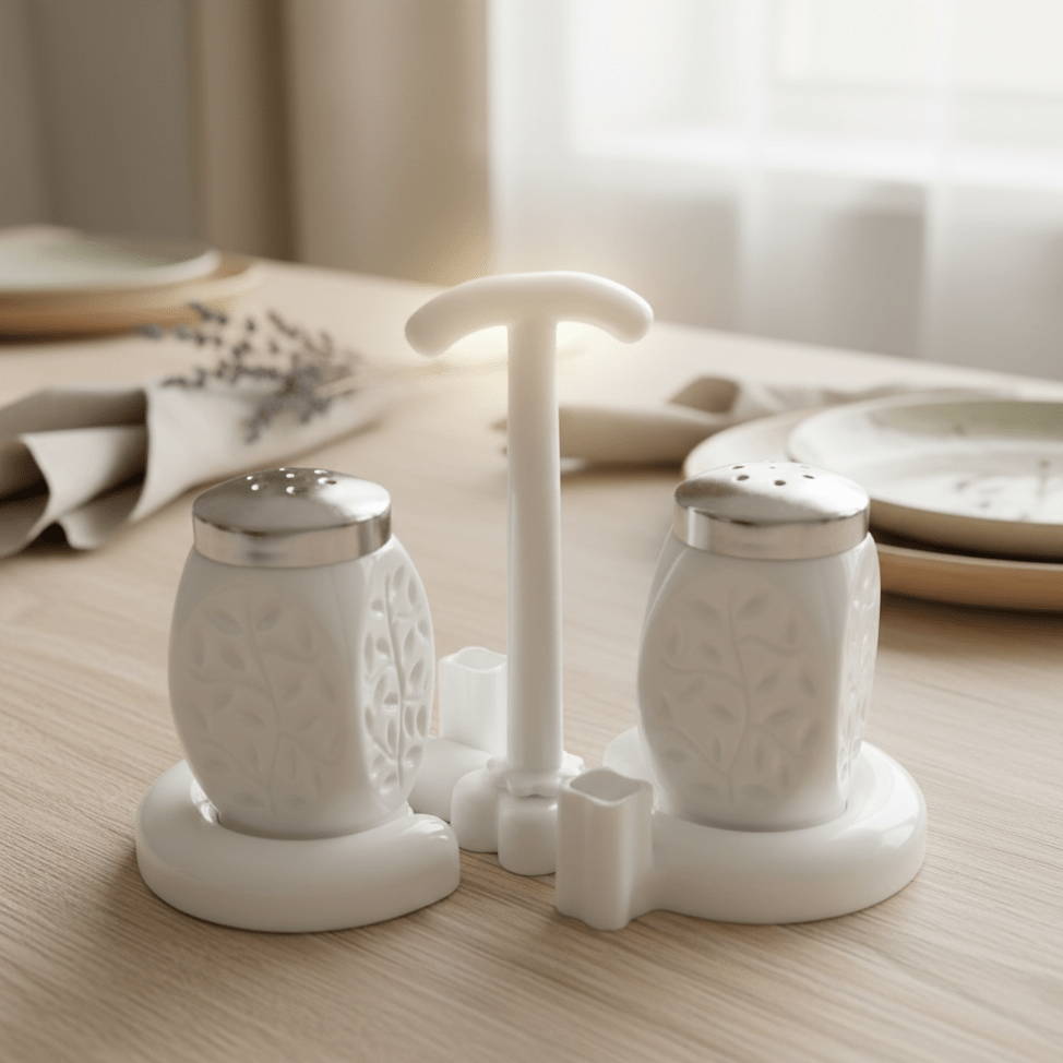 Premium Kitchen Salt and Sugar Pot Set – Stylish Aluminium Storage - Furnixs Shop