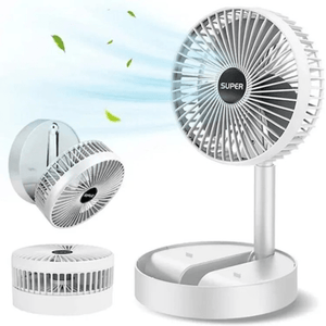 Rechargeable Portable Telescopic Folding Table Fan – 3-Speed Adjustable Desk Fan - Furnixs Shop
