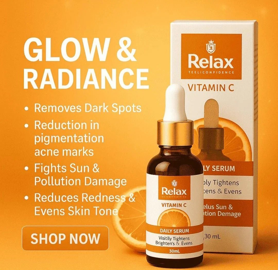 Relax Vitamin C Daily Serum - 30ml | Visibly Brightens, Evens Skin Tone - Furnixs Shop