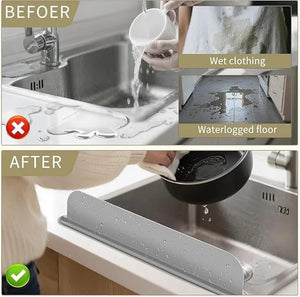 Silicone Sink Splash Guard with Suction Cups | Flexible Water Stopper - Furnixs Shop